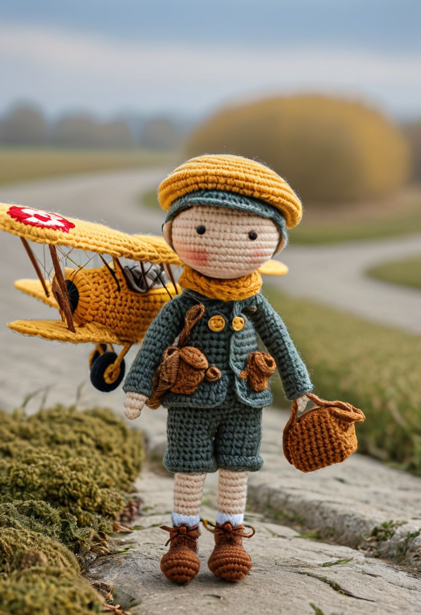 Flight to Arras, by saint exupery, crocheted style