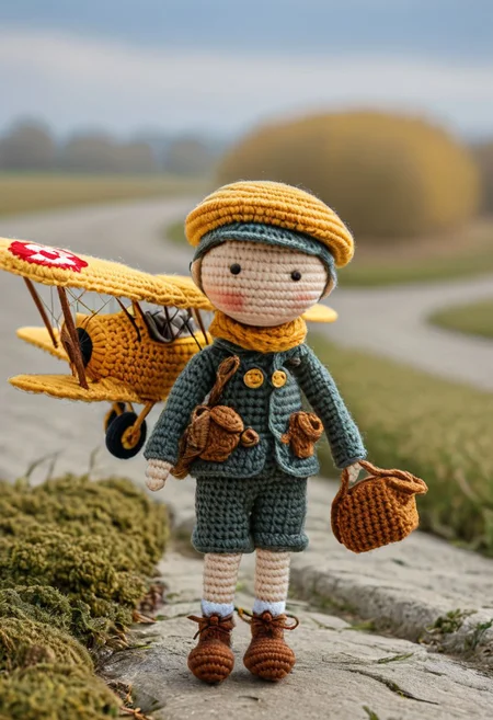 Flight to Arras, by saint exupery, crocheted style
