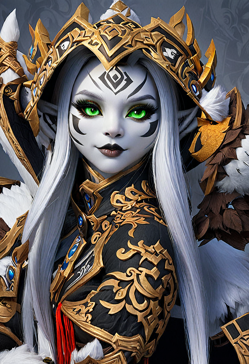 Advertising poster style world of Warcraft female Pandaren,wearing a sexy outfit,<lora:Super_Eye_Detailer_By_Stable_Yogi_SDPD0:1>,detailed eyes,perfect eyes,perfect skin texture,photorealistic eyes,highres,realistic,reality,<lora:3DMM_XL_V13:1>,3DMM . Professional, modern, product-focused, commercial, eye-catching, highly detailed