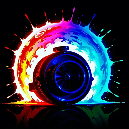 hotTurb0,Turb0,color splash, Green,Blue,pink explosion