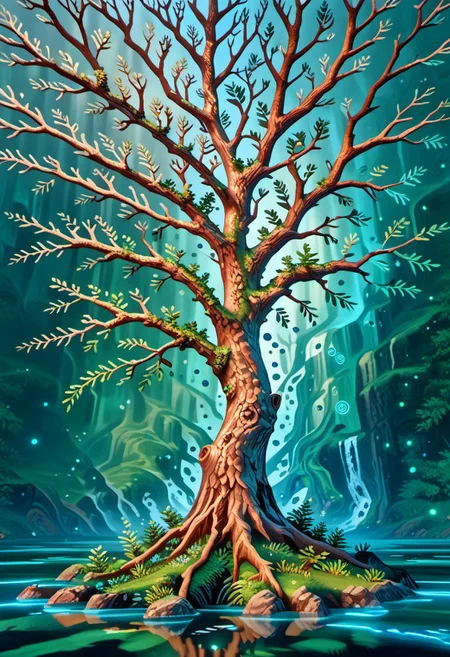 score_9, score_8_up, score_7_up, score_6_up, source_anime, masterpiece,
mythp0rt,
Vicineko, 3d,
water,
abstract representation of tree branches focusing on their fractal nature, tree branches, abstract, natural fractal, intricate design, nature,