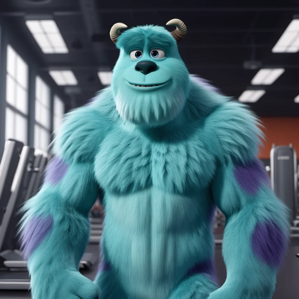 Sully1024, a very muscular furry in a gym, detailed eyes, highly detailed, photography, ultra sharp, film, bokeh, professional, 4k <lora:add-detail-xl:1.5> <lora:Sully1024-000330:0.5>
