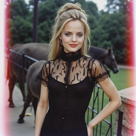 Faded Polaroid Photo, analog film photo gothic style captured with a Leica M6, flash photography enhanced with retro grain, a beautiful young woman wearing a beautiful high neck dress in a zoo, an old portrait , 1960s feel, posing dynamic, slight smile, analog photo <lora:Mena_S-v2p2:1> m3n4v2 . dark, mysterious, haunting, dramatic, ornate, detailed . faded film, desaturated, 35mm photo, grainy, vignette, vintage, Kodachrome, Lomography, stained, highly detailed, found footage, analog, old faded photo, old polaroid, RAW candid cinema, 16mm, color graded portra 400 film, remarkable color, ultra realistic, textured skin, remarkable detailed pupils, realistic dull skin noise, visible skin detail, skin fuzz, dry skin, shot with cinematic camera