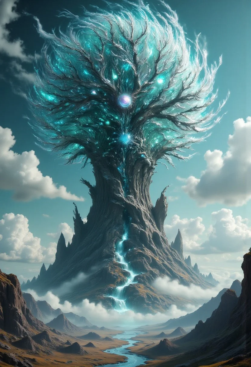 giant tower in form of monk head, with tones of magical gems in it,
swirly, sci-fi intricately detailed, complex, elegant, expansive, fantastical, film photography style,
cyan colors, white colors, little of gray colors, little of brown colors