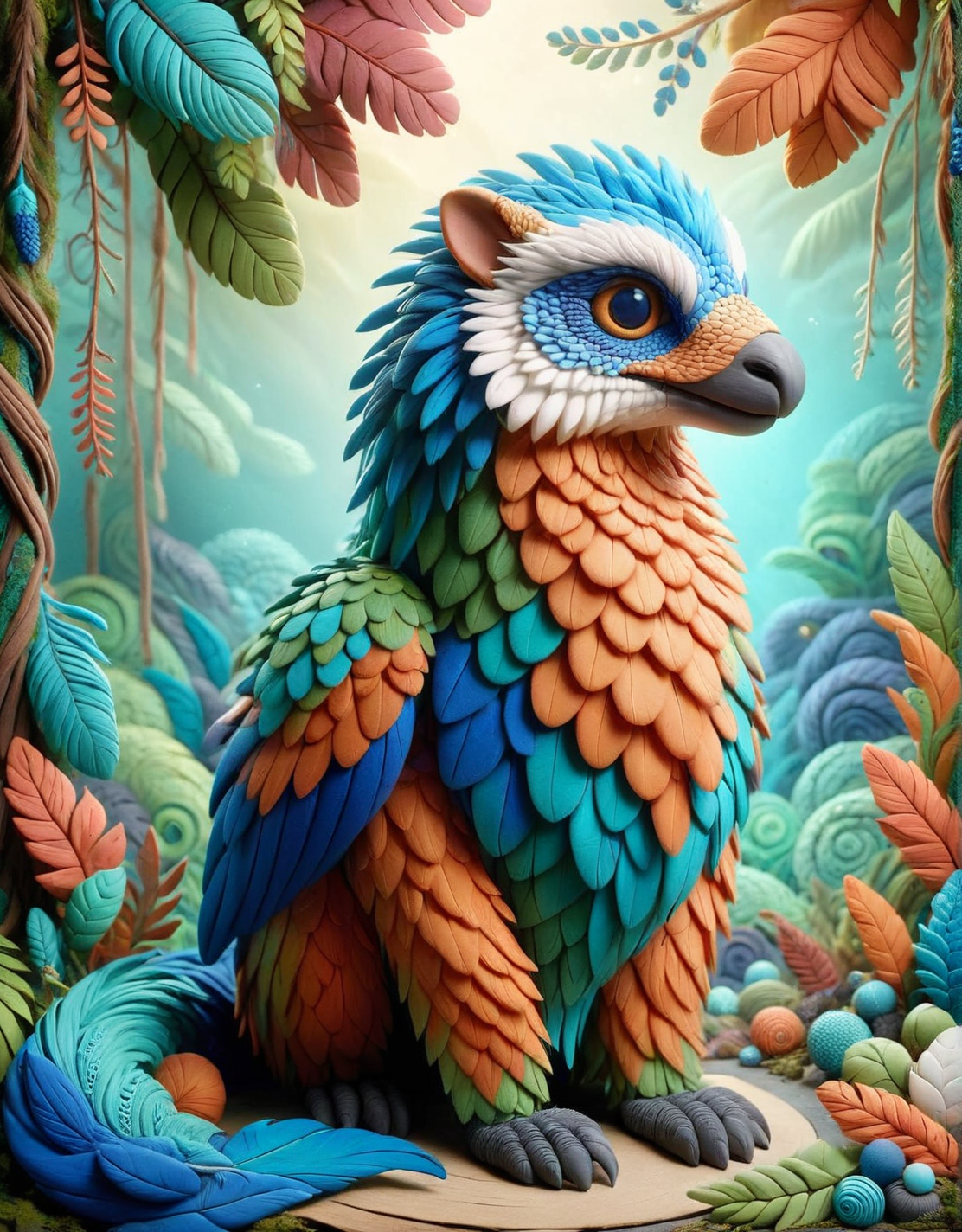 ais-hppycly a fantastical creature with fur, scales, and feathers <lora:ais-hppycly-sdxl:1>