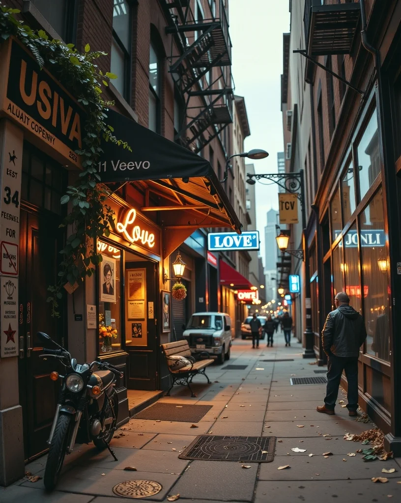 (_2 Advertising poster style:-0.250) (_2 Neon noir:-0.250) (_1 analog film photo:1.0) (_1 breathtaking:1.0) (Cityscape of a seedy alley in New York City with some neon lights with 'Love' inscriptions:1).
<lora:Flux_DetailsArchitecture_epoch_5:0.25> <lora:Flux_FuturArchitecture_epoch_5:0.75> <lora:Flux_GustaveMoreau_epoch_5:1> <lora:flux_abyss:0.25> <lora:Flux_artis 28.11A:0.25> <lora:colouring_experiment_analogue_FLUX:0.5>, LOW KEY photography, dramatic lighting, deep shadows, rich contrast, moody atmosphere, intense emotions, cinematic feel, mysterious ambiance, emphasizing shape and form, creating depth, evoking drama, storytelling through shadows, professional technique, Biopunk art style, explores genetic engineering, biohacking, and biotechnology, organic and living elements, dystopian or utopian visions of a genetically modified future.((award-winning, professional, highly detailed, high resolution, masterpiece):1.0).((faded film, desaturated, 35mm photo, grainy, vignette, vintage, Kodachrome, Lomography, stained, highly detailed, found footage):1.0).((Cyberpunk, dark, rainy streets, neon signs, high contrast, low light, vibrant, highly detailed):-0.250).((Professional, modern, product-focused, commercial, eye-catching, highly detailed):-0.250)