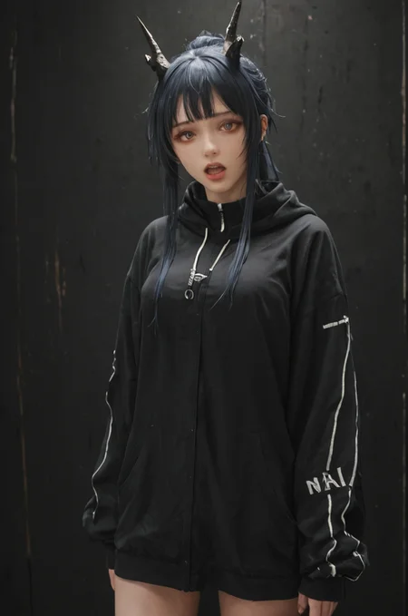 Stable_Yogis_PDXL_Positives, looking at viewer, 1girl, swire \(arknights\), arknights cowboy shot open mouth <lora:Braces_Only:1.0><lora:ttokgirls:0.15>