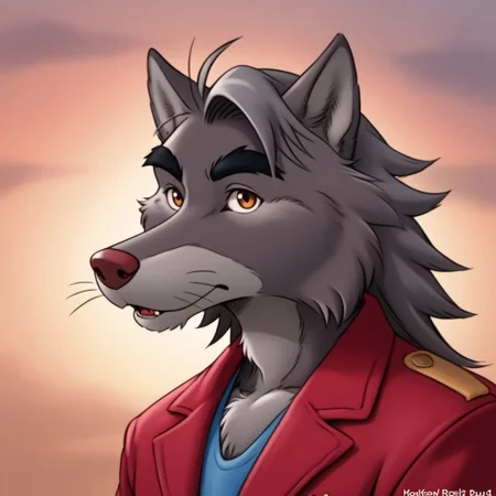 score_9, score_8_up, score_7_up, score_6_up, score_5_up, score_4_up, source_furry, solo, 1boy, Kar_B_style, kemono, furry anime, inked lines, heavy lines, detailed sketch, high detail, color pencil, pencil lines, anthro character, anthropomorphic animal, anthropomorphic animals, animal focus, ((headshot))
BREAK
Harry_RRgr, Wolf, anthro wolf, dark-grey fur, grey markings, grey inner ear, black eyebrows, whiskers, maroon nose, dark-grey hair, slick-back hair, hair strands on forehead, shaggy fur, digitgrade legs
BREAK