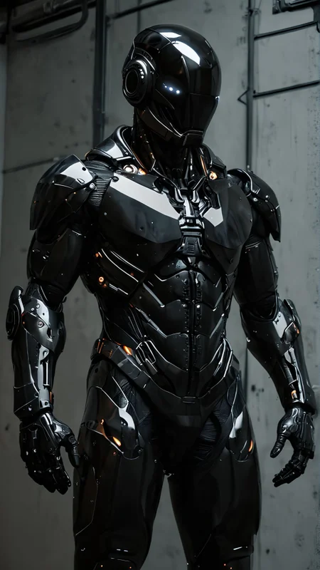 An ultrarealistic photograph of a futuristic full body power suit, made of black mate metal and polymer, full crystal hull, for a man, visible wires, imposing, modern minimalism, elegant, dystopia, mysterious, godlike, scary, in a dark room, 8k
Many details everywhere,many details, extreme detailed, full of details, Insane quality.
<lora:add-detail-xl:0.7>