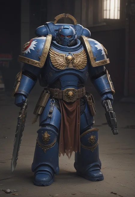 GamesWorkshop, Warhammer 40K, Ultramarines chapter space marine in power armor and Astartes helmet wielding a bolter gun, 80s Fantasy Movie Still, UltraM40k, 1990s \(style\), Vintage, Vintage comic book cover of Warhammer 40000, MOVIE STILL
FILM STILL
CINEMATIC
CINEMATIC SHOT
CINEMATIC LIGHTING, Painstaking Attention To Details, perfection style, perfection, perfect, black background, graffiti, blgstyle, <lora:44f98772-0c16-4814-bf24-34bb62748ba2:0.7>, <lora:bceb1e79-8192-4941-939c-5f439e139377:2.0>, <lora:e6084b5e-a05d-475d-8afe-925ae03a434b:2.0>, <lora:b8dcc527-1d03-4fe2-ab9e-341ce407290f:0.7>, <lora:28f17931-c1c1-407d-b051-8253df05a849:0.7>, <lora:743ab114-2dc7-4a68-a995-0d3c9dc174a0:0.7>, <lora:1b1c37cc-dc95-4d47-a7f9-53ae810a6c11:2.0>, <lora:fcf77d5a-8dfa-465f-b9cb-f3aa32823b05:0.7>, ,