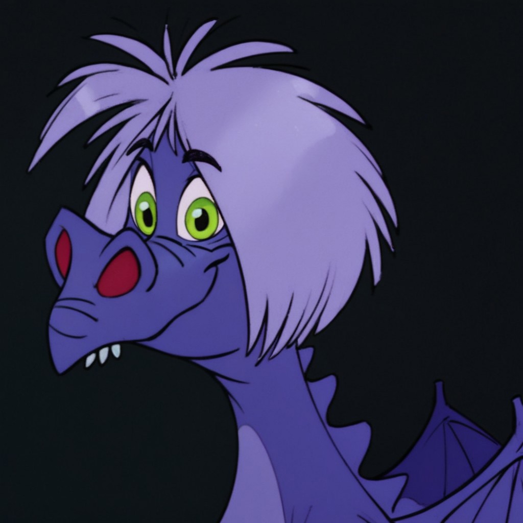 score_9, score_8_up, score_7_up, Expressiveh, masterpiece, best quality, highly detailed, realistic, (zPDXL3), 1girl, solo, (DragonMM, furry female, scalie, dragon, light-purple hair, short hair, green eyes, black eyebrows, purple body, small wings), face only, close-up, smile, closed mouth, smile, looking at viewer, ((black background, simple background))