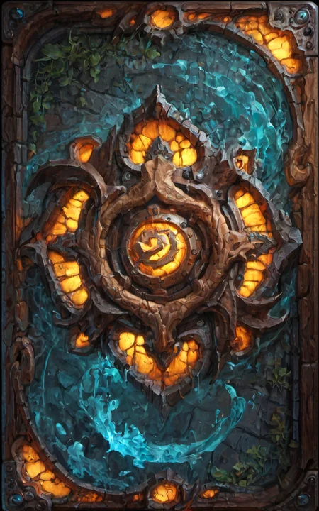 score_9, score_8_up, score_7_up, score_6_up, score_5_up, score_4_up, BREAK, RAW, mid-shot, <lora:DM_CB:1>, tarot, card, skeuomorphic, illustration, graphic border, no humans, still life, 4k, 8k, very sharp, very detailed, hyper realistic, natural lighting