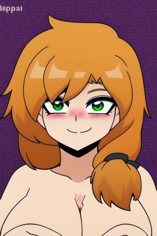 ((masterpiece,best quality)),best res,(huge  breasts:1.3)),good anatomy,cute,(sexy:1.3),very cute face,hot,female,smiling,very detailed,4k,happy,full body,smiling,,female,,.looking at viewer,, 1girl, solo, blush, smile,completely nude,naked,nipples,Alex,green hair,orange hair,long hair,