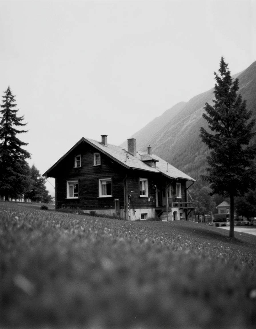 KB_AgfaCA20_FLUX, instagram photo a house in the bavarian alps, film grain, soft shadow