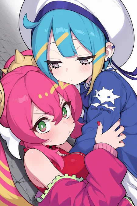 2girls, LiveTwinKi-sikilYu-Gi-Oh,LiveTwinLil-laYu-Gi-Oh,
general, dutch angle, upper body,
<lora:kp_LiveTwinKi-sikilLil-laYu-Gi-OhIllustrious_v1_0:1.0>,
masterpiece, best quality, amazing quality