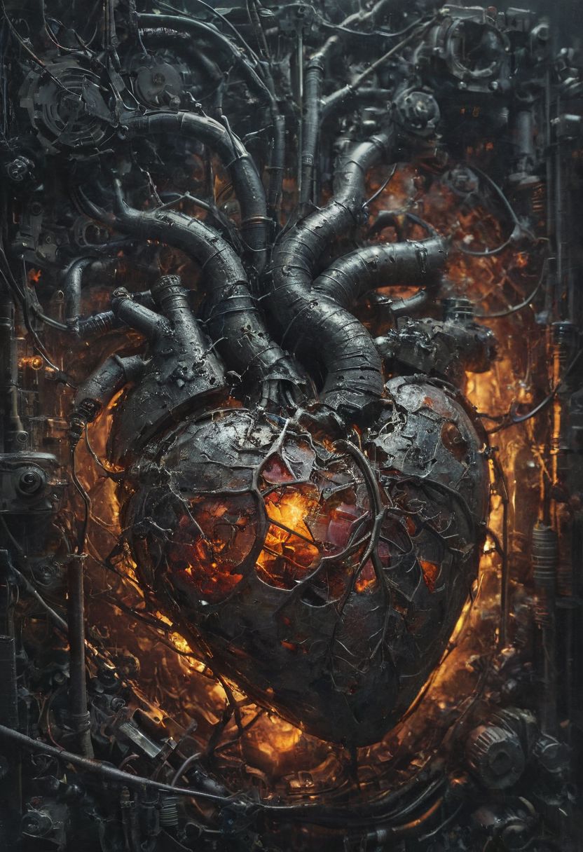 mechanical  heart, bleading oil, glowing veins, multicolor
Wide range of colors., Dramatic,Dynamic,Cinematic,Sharp details
Insane quality. Insane resolution. Insane details. Masterpiece. 32k resolution.
<lora:add-detail-xl:0.95> <lora:dvr-lnds-sdxl:0.3> dvr-lnds-sdxl <lora:MJ52:0.25> <lora:ral-apoctvisn-sdxl:0.3> ral-apoctvisn <lora:zavy-cntrst-sdxl:0.35> dark, chiaroscuro, low-key <lora:zavy-rmlght-sdxl:0.41> zavy-rmlght <lora:SDXLFaeTastic2400:0.225>