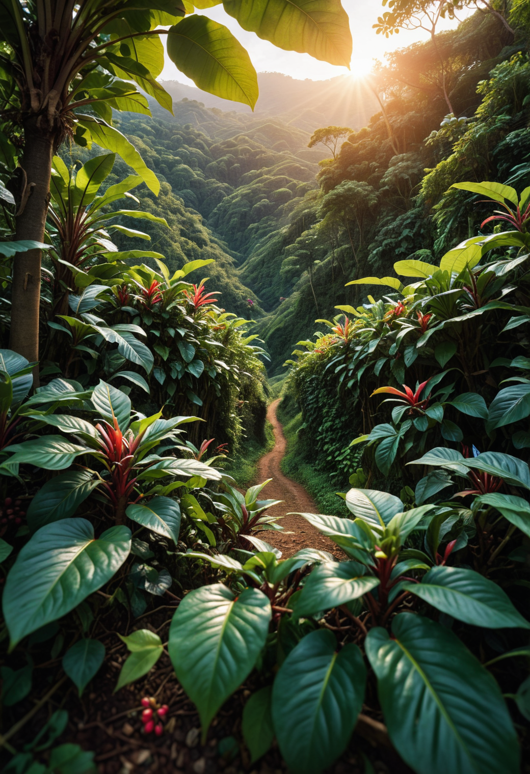 Hermosa foto de una plantación de café en Costa Rica, colinas exuberantes, serenas, paradisíacas. detalles intrincados, fotorrealista, iluminación dramática, cinematográfico<lora:detailed_notrigger:0.777> <lora:DetailedEyes_V3:0.777> <lora:helios2:0.3> <lora:ral-colorswirl:0.3> ral-colorswirl <lora:FILM_PHOTOGRAPHY_STYLE:0.5> film photography style, light grain