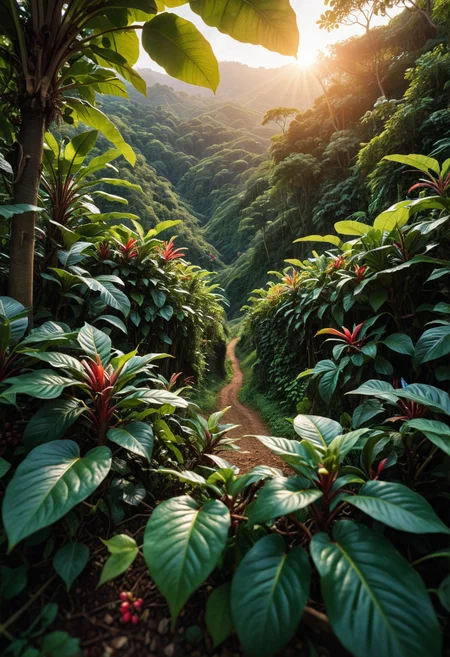 Hermosa foto de una plantación de café en Costa Rica, colinas exuberantes, serenas, paradisíacas. detalles intrincados, fotorrealista, iluminación dramática, cinematográfico<lora:detailed_notrigger:0.777> <lora:DetailedEyes_V3:0.777> <lora:helios2:0.3> <lora:ral-colorswirl:0.3> ral-colorswirl <lora:FILM_PHOTOGRAPHY_STYLE:0.5> film photography style, light grain
