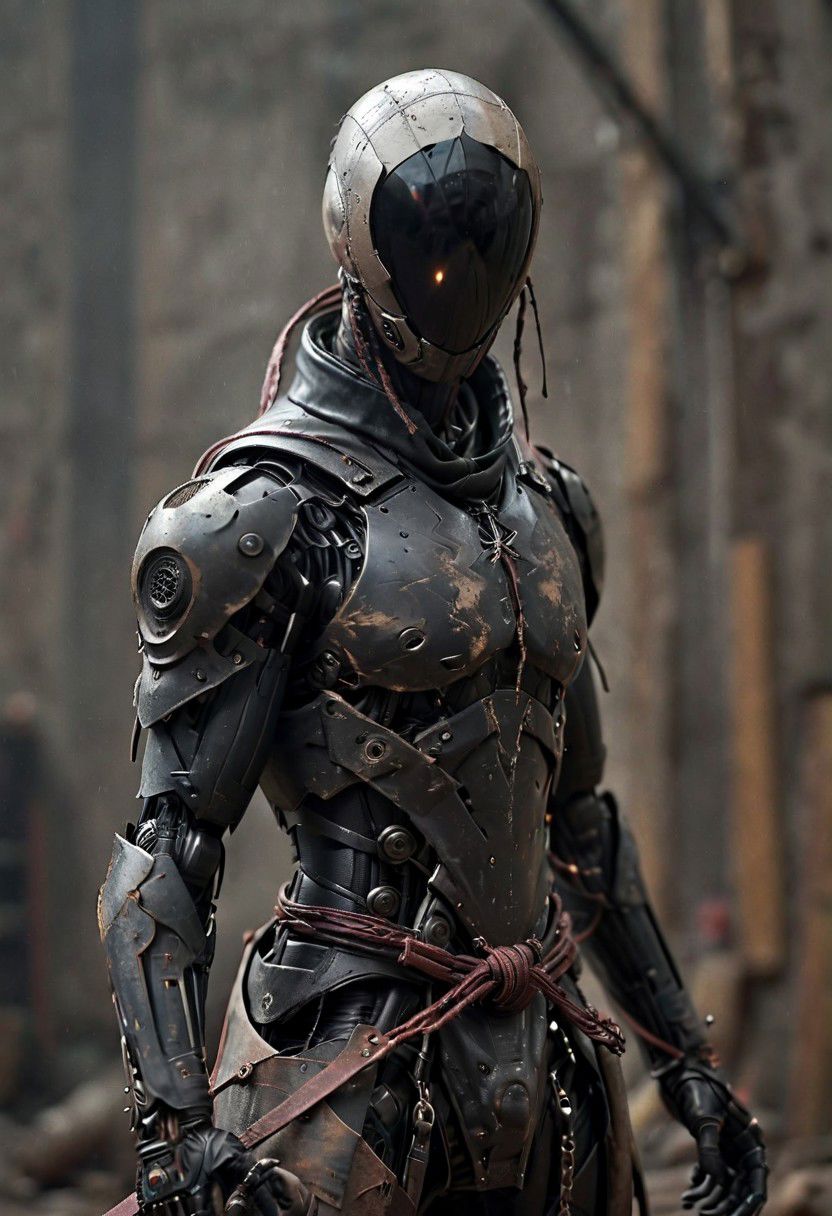 Super Closeup Portrait, Craft a compelling story inspired by the dystopian scene depicted in the photo, showcasing a blindfolded shinobi skillfully wielding swords to intercept brilliantly colored blades cascading from above. Explore the stark contrast between the ominous, dystopian backdrop and the vibrant, transparent blades in descent. Dive into the emotions, obstacles, and enigmatic ambiance conveyed by this distinctive scenario. very detailed, 
raw photo, a brown sunset landscape, photorealistic, high detailed texture, 8k uhd, dslr, soft lighting, high quality, film grain, Fujifilm XT3, highly detailed photography, atmospheric haze, Film grain, cinematic film still, shallow depth of field, highly detailed, high budget, cinemascope, moody, epic, OverallDetail, gorgeous, 2000s vintage RAW photo, photorealistic, candid camera, color graded cinematic, eye catchlights, atmospheric lighting, skin pores, imperfections, natural, shallow dof