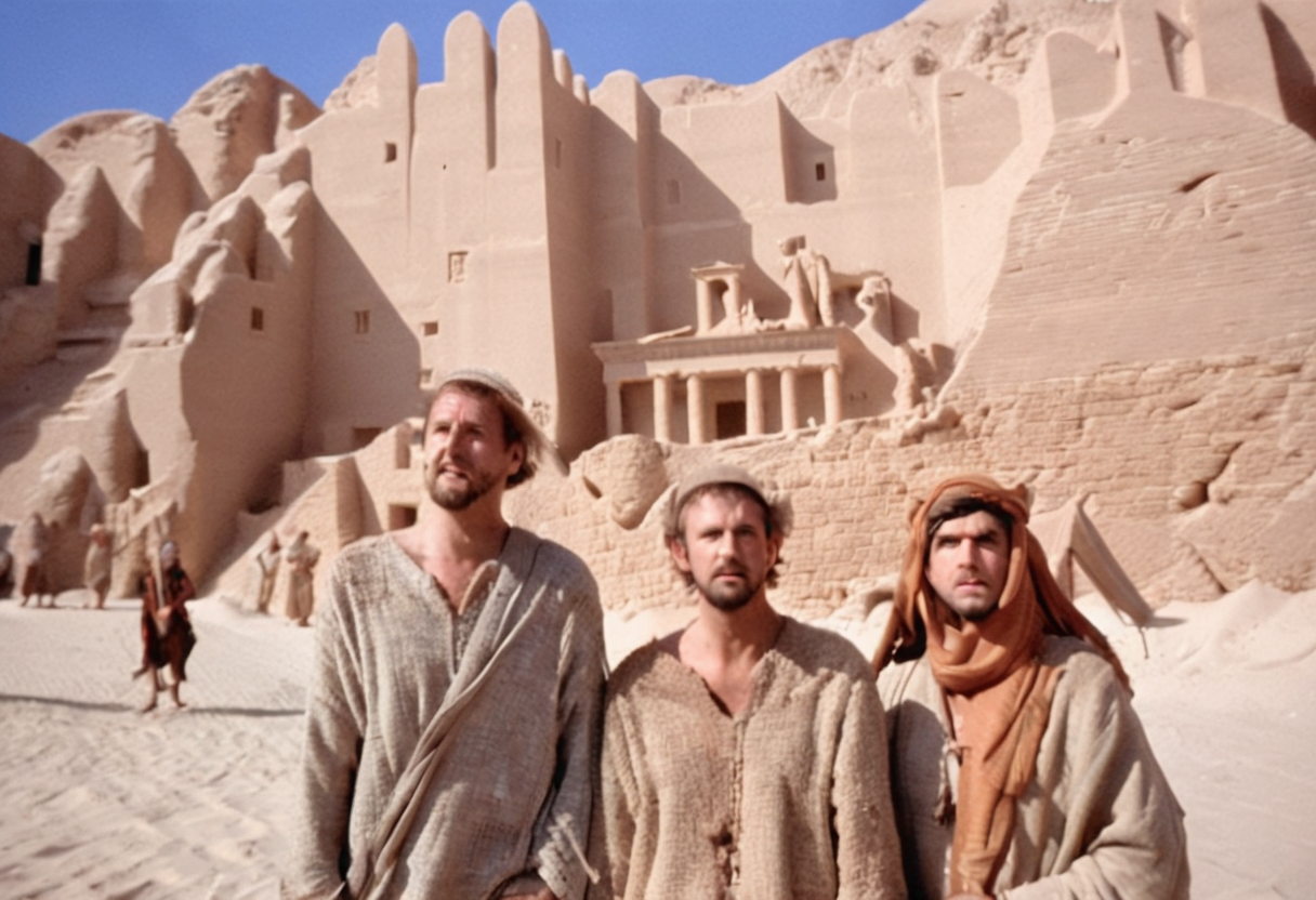 lifeofbrian, multiple people, portrait, desert