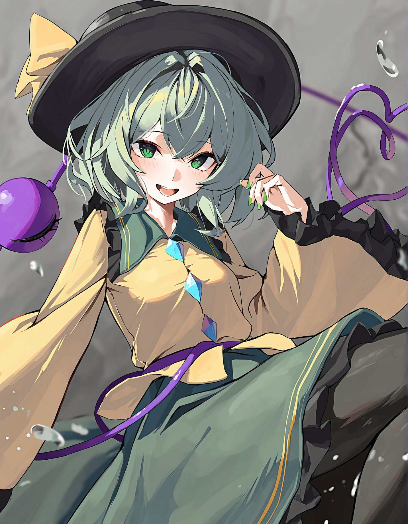 baonpen, 1girl, solo, komeiji koishi,
very awa, masterpiece, best quality, year 2024, newest, highres, absurdres, <lora:baonpen-style-noobai-vpred10:1>
