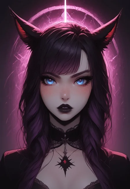 safe_pos, score_9,score_8_up,score_7_up,score_6_up, Goth girl 1girl, Goth girl, miqo'te, FemmeMiq, cat girl, cat ears, animal ears, animal ear fluff, ((woman with long black hair with purple highlights)), bangs, freckles, bold makeup, black lips, long eyelashes, eyeliner, ((large expressive blue eyes)), hourglass figure, medium breast, perky breast, perfect round ass, dark eyeliner, long eyelashes, dark pupils, high contrast shadows, high res image, masterpiece, dynamic shot, <lora:Expressive_H:0.65>, <lora:incase-ilff-v3-4:0.5> <lora:g0th1cPXL:0.45>, <lora:princess_pony_v1:0.1> <lora:Branwen_QBR:0.7>, high gradient eyes, eyesHD, dynamic pose, dynamic, detailed eyes, high definition eyes, amazing quality, wallpaper, looking at viewer, full body, goth clothes, choker, high shoes, fishnet, c4stl3, sc3n3ry, twilight,