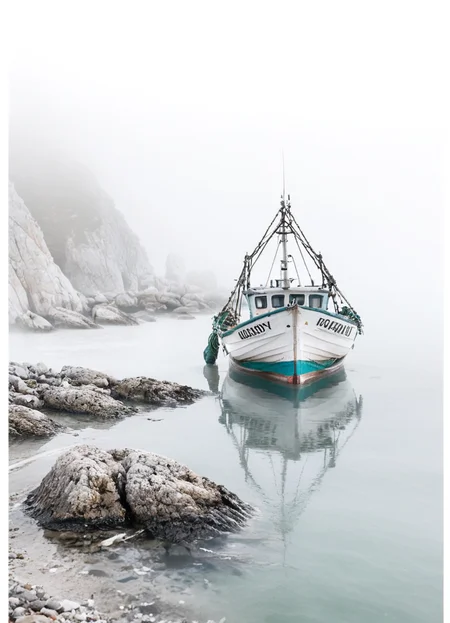 highkey, fishing boat, ocean, foggy, white background, outside, nets, fishing, rocks,
<lora:Highkey-SDXL:1>