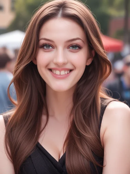 Score_9, score_8_up, score_7_up,  <lora:Teefs-000007:1>, teefs44, teeth, diastema, 1girl, solo, smile, looking at viewer, brown hair, long hair, teeth, blurry background, blurry, realistic