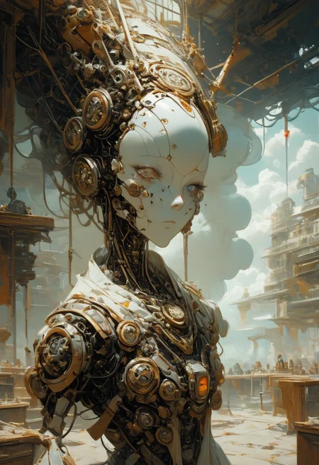 score_9, score_8_up, score_7_up,  ((first person perspective)), landscape photo, tron, heaven, ascendance, god rays, light, gold, sky,  advntr, underwater, alien, colorful, ((zdzislaw beksinski)),translucent,transparent,reelmech, mechanical parts, cable, wires, machinery, joints, body suit