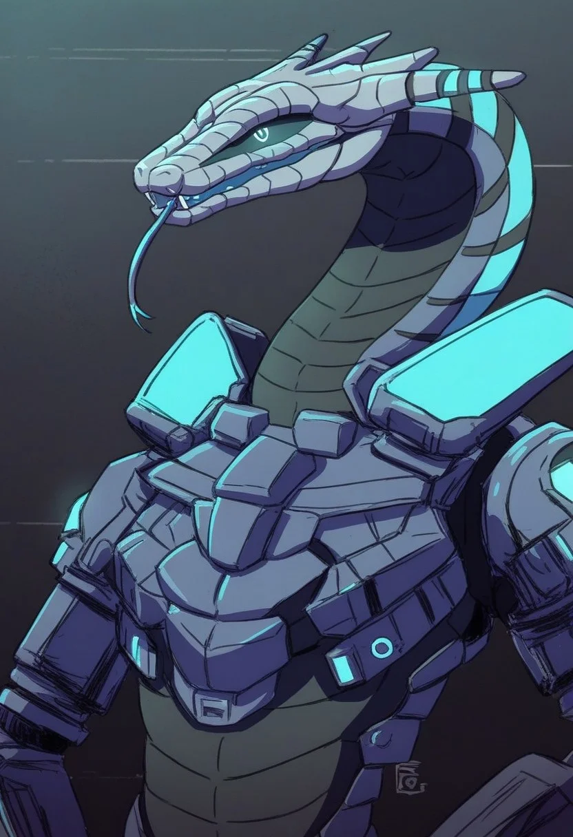 A futuristic warrior with a sleek, biomechanical snake body, armor made of flexible nanotech scales, and a plasma katana in hand. Neon circuits pulse across his body as he coils through a neon-lit cyberpunk city.
šØ Aesthetic: Cyberpunk, high-tech, neon-lit
šļø Bonus: Augmented snake eyes, robotic fangs, energy-based weaponry