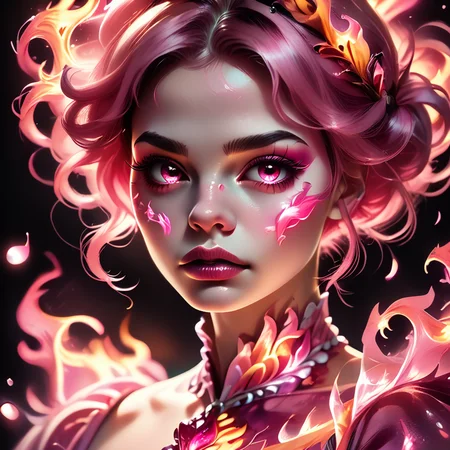 score_9,score_8_up,,score_7_up,onfire,1girl,dress,,pink flames,portrait
<lora:multi-colored_flames-pony-8:0.8>.