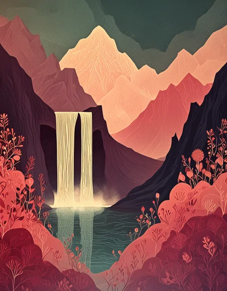 novuschroma style nature landscape with a waterfall <lora:135_novuschroma_a:1>, <lora:sdxl_lightning_8step_lora:1>
