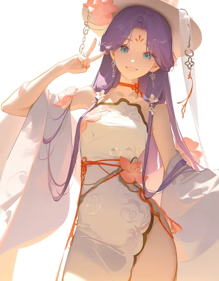 <lora:yingshanke-000014>,1girl,looking at viewer,solo,white background,(simple background),yingshanke,cowboy shot,v,forehead mark,smile,bare shoulders,, masterpiece, best quality, very aesthetic, absurdres,newest, incredibly absurdres,, (ningen mame:0.65),(tianliang duohe fangdongye:0.9),ask \(askzy\),(chen_bin:0.748),(void 0:1.1),(nixeu:0.63),(sy4:1.3),(mignon:0.677)