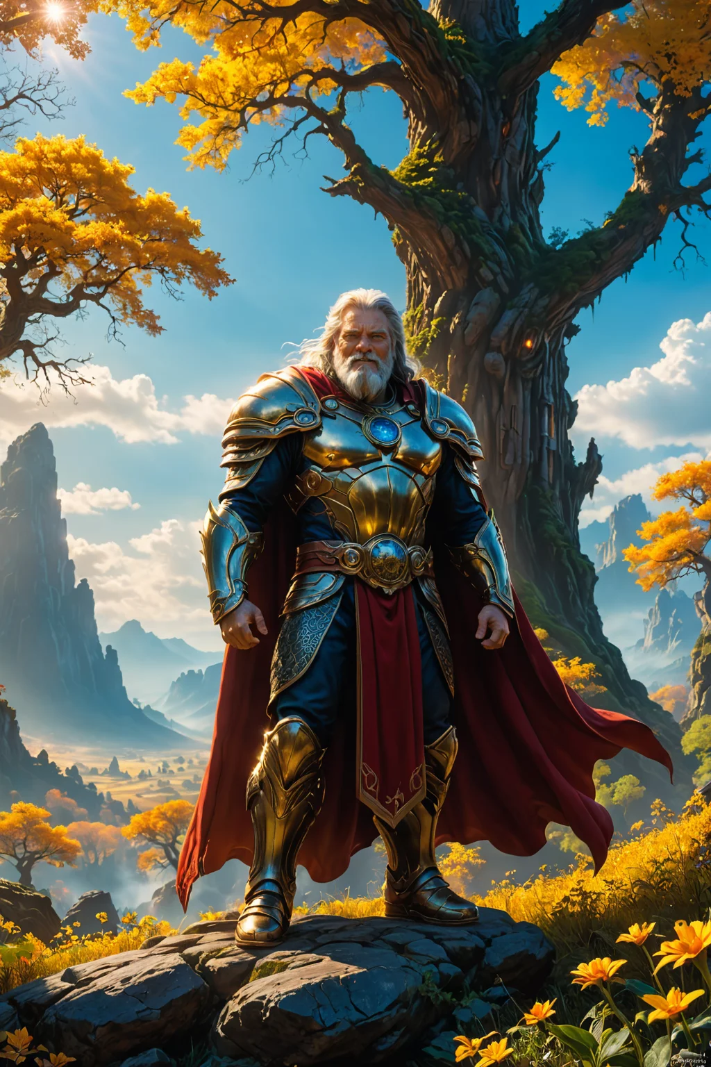 full body length photorealistic cinematic by ((( Joe Madureira ) and Bob Eggleton ) and Ted Nasmith ) and Janek Sedlar , vibrant dream <lora:vibrant_dream:2.00> , <lora:more_art:0.40><lora:faetastic:0.45><lora:midjourney:0.15>