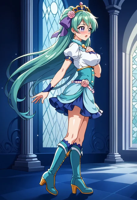 detailed background,shiny skin,rating safe,highly detailed,beautiful face, perfect anatomy,shiny clothes,1girl,devastated,blushing,crying,masterpiece,High quality,Ultra detailed,insanely detailed,highly detailed,finely detailed,highres,ultra detailed,very authentic,exquisite,ultra quality,high resolution,16k,
<lora:curemermaid.pony:1>,curemermaid,large breasts,wide hips,dark dungeon,cold stone wall,kneeling,arms up,chains,restrained,squirm,(((ugly man sex from behind))),(((ugly man grabbing breasts from behind))),((trembling
effect motion lines with sexual climax )),cameltoe,erect nipples,love juice overflowing,public hair,from side,dramatic angle,boots in the frame,full body,full shot,(((detailed face,cute,idol))),shiny clothes,