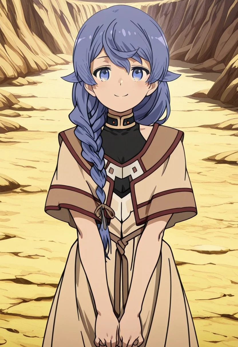 1girl,solo,Rokari_Migurdia,Default_Outfit,standing,smiling,looking at viewer,masterpiece,best quality,amazing quality,anime screencap