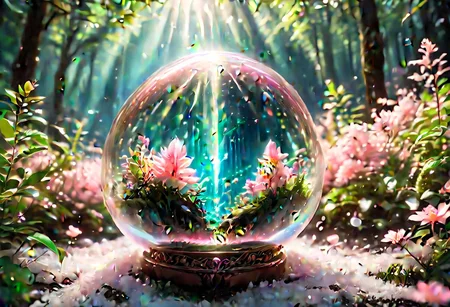 Magic orb, cosmic orb, universe orb, Galactic orb, mystery mystic orb, made of color glass rainbow, crystal diamond shape stained glass,  gold and diamond support, crystal pedestal, 
Made of stained glass, metallic chrome, brass, copper, pearlescent, reflective, diamond, titanium, crystal, sapphire, ruby, Emerald
Depth of field, HDR, focus, wet floor
Water drop, splash, fractal, 
ice snow flakes, flowers roses, ral-crztlgls
