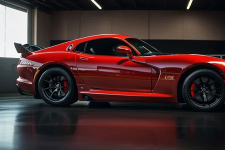 cars fantastic red, [Dodge Viper], speed, racing, intricate detail ,race track , HD. Photograph , in table((realism)), extremely high quality RAW photograph, ultra detailed photograph, sharp focus, high resolution, (detailed skin:1,3),high quality, film grain, Fujifilm XT3,Highly Detailed, movie, (Cinematic Photo:1.3) of (Realistic:1.3)