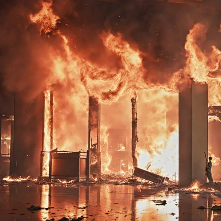 inside a hotel lobby inferno <lora:inferno:1>