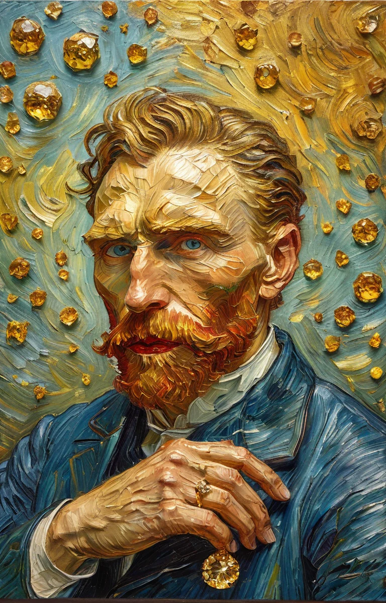 masterpiece,best quality,<lora:tbh53-sdxl:0.75>,illustration,Gold,jewelry,diamonds,colorful,<lora:tbh123-sdxl:0.5>,oil painting,style of Vincent van Gogh,