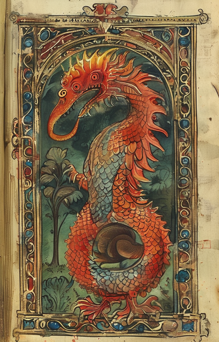 masterpiece,best quality,<lora:tbh207-sdxl:0.9>,illustration,style of Aberdeen Bestiary animals