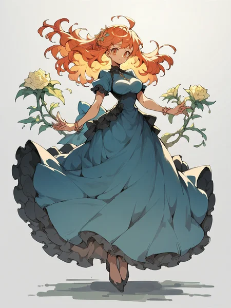 score_9, score_8_up, score_7_up, score_6_up, score_5_up, <lora:DemizuPosukaXLP:0.7> demizuposuka, 1girl, curvy, dress, cute, dessert, solo