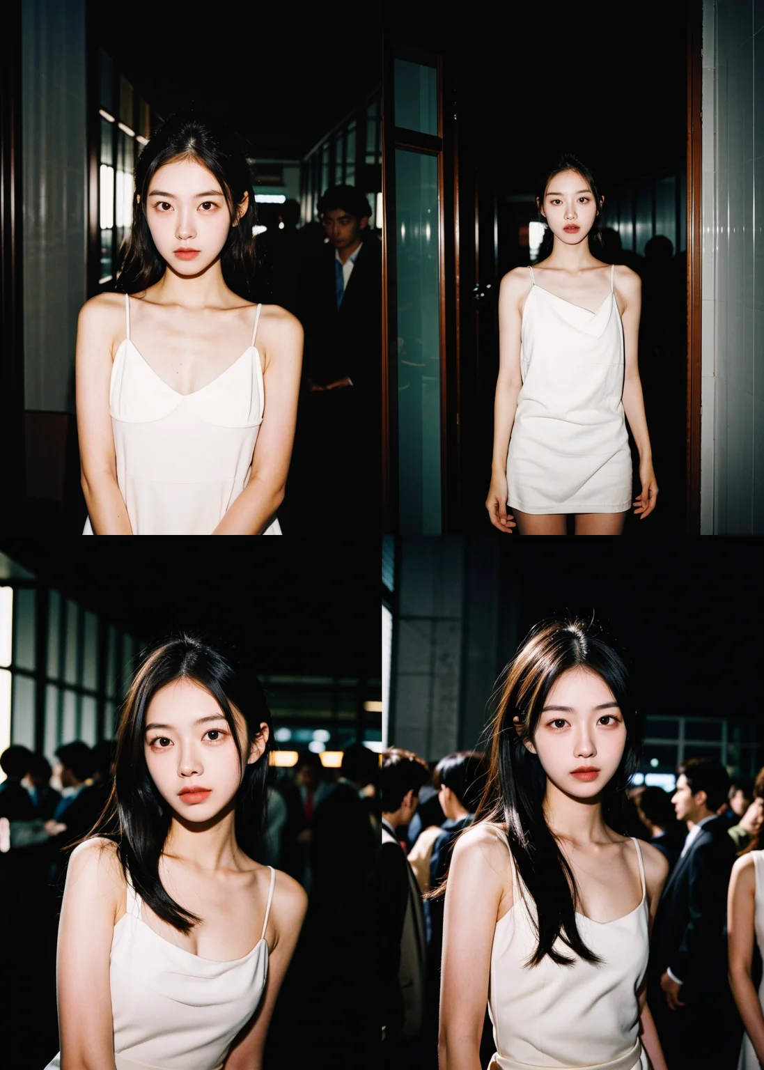 1girl,(night:1.5),indoor,crowd,black_background,<lora:BBFP_1.0:0.8>,<lora:LCM_LoRA_Weights_SD15:1>,, highres,ultra high res,best quality,raw photo,35mm f/1.4,film grainngk,