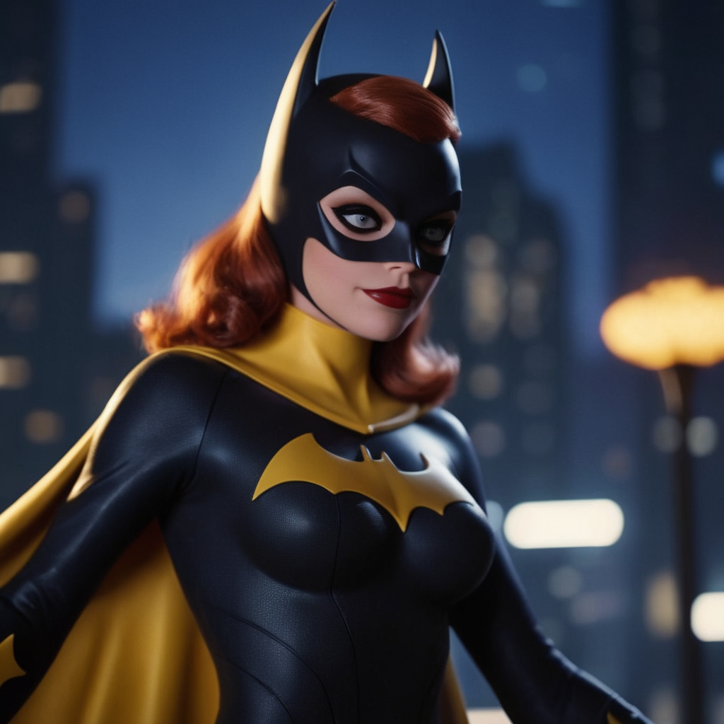 cinematic film still of  <lora:Anime_Batgirl:1>
Batgirl a cartoon of a naked breasts woman with a bat mask In Gotham City Universe, shallow depth of field, vignette, highly detailed, high budget, bokeh, cinemascope, moody, epic, gorgeous, film grain, grainy