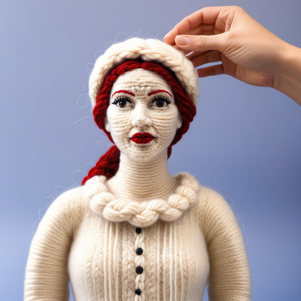 a woman made out of Jed-Wool   <lora:WoolStyle:0.7>