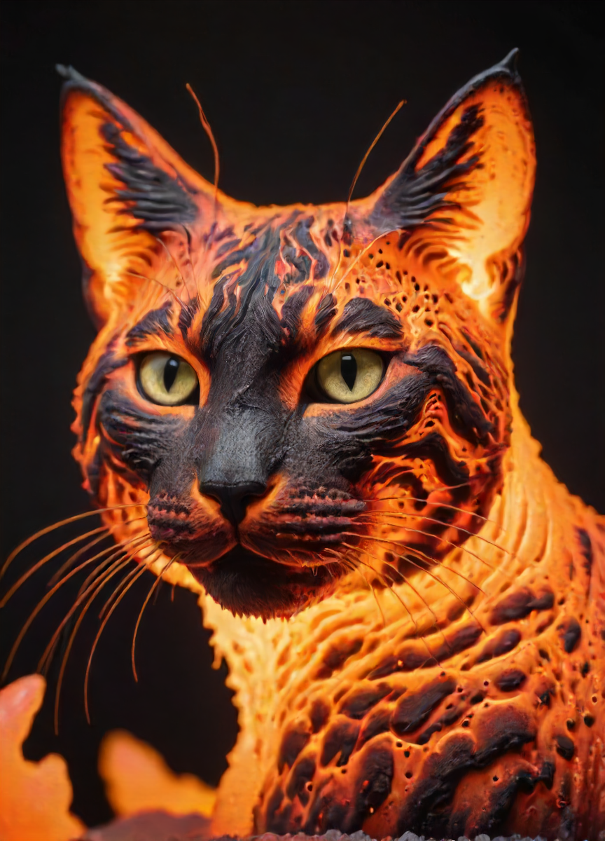 depiction of a cat made out of glowing hot iron inside cold nitrogen, intricate, detailed,  <lora:- SDXL - frzrenit_red_hot_nitro_V2.0:.8>
