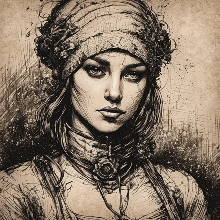 body drawing of a cyberpunk girl at midnight street in style of skrmk <lora:skrmk05:2.3>, dark theme surreal, morbid, danger, chaos, (pen and ink:1.3), pen,ink, line art, cross hatching, Rembrandt lighting, chiaroscuro effect,, cinematic film still . shallow depth of field, vignette, highly detailed, high budget, bokeh, cinemascope, moody, epic, gorgeous, film grain, grainy, breathtaking . award-winning, professional, highly detailed