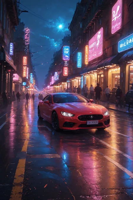 detailed background,Cinematic Lighting,film grain,score_9,score_8_up,score_7_up,masterpiece,best quality,highly detailed,
<lora:(增强)sdxl_lightning_8step_lora:1>,<lora:glowneon_xl_v1:1>,(glowing),<lora:hand 4:1>,hand person,<lora:Expressive_H:0.8>,Expressiveh,<lora:th3rm4lXLP:0.6>,th3rm4l,colorful,
ground vehicle,(car:1.1),motor vehicle,vehicle focus,no humans,night,road,neon lights,scenery,(sports car),street,outdoors,sign,building,(glowneon:1.3),close to car,