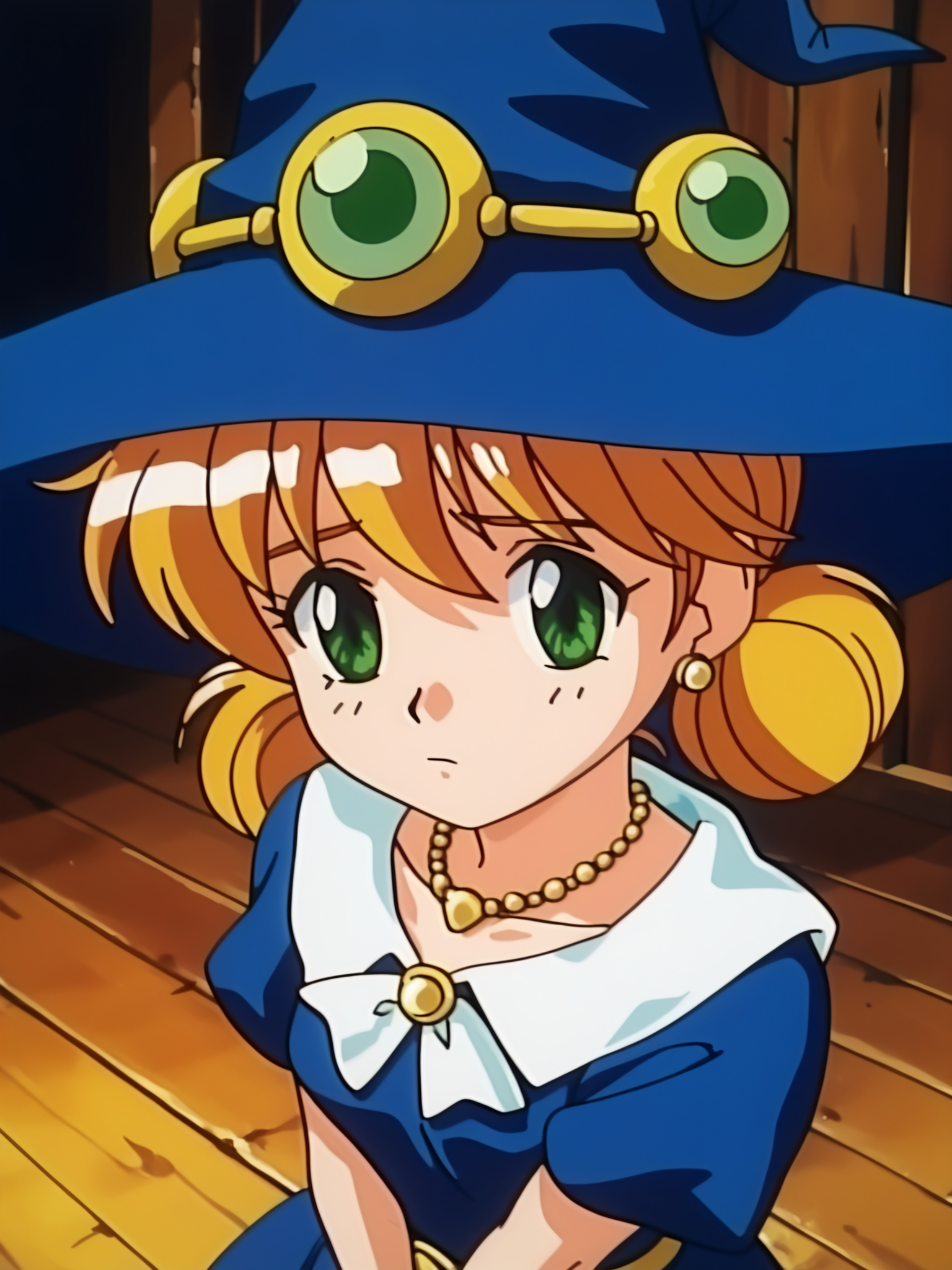 <lora:happy_tentacle-meruru-v0.2-000020:0.8>, ht_meruru, witch hat, blue headwear, necklace, small breasts , cowboy shot, 1girl, (petite:1.2), solo focus, sad, (looking at viewer:1.1), indoors , backlighting, (depth of field:0.8), from above, <lora:Shed_The_Skin's StS_age_slider_v1_initial_release:-1>, score_9, score_8_up, score_7_up, score_6_up, score_5_up, score_4_up,