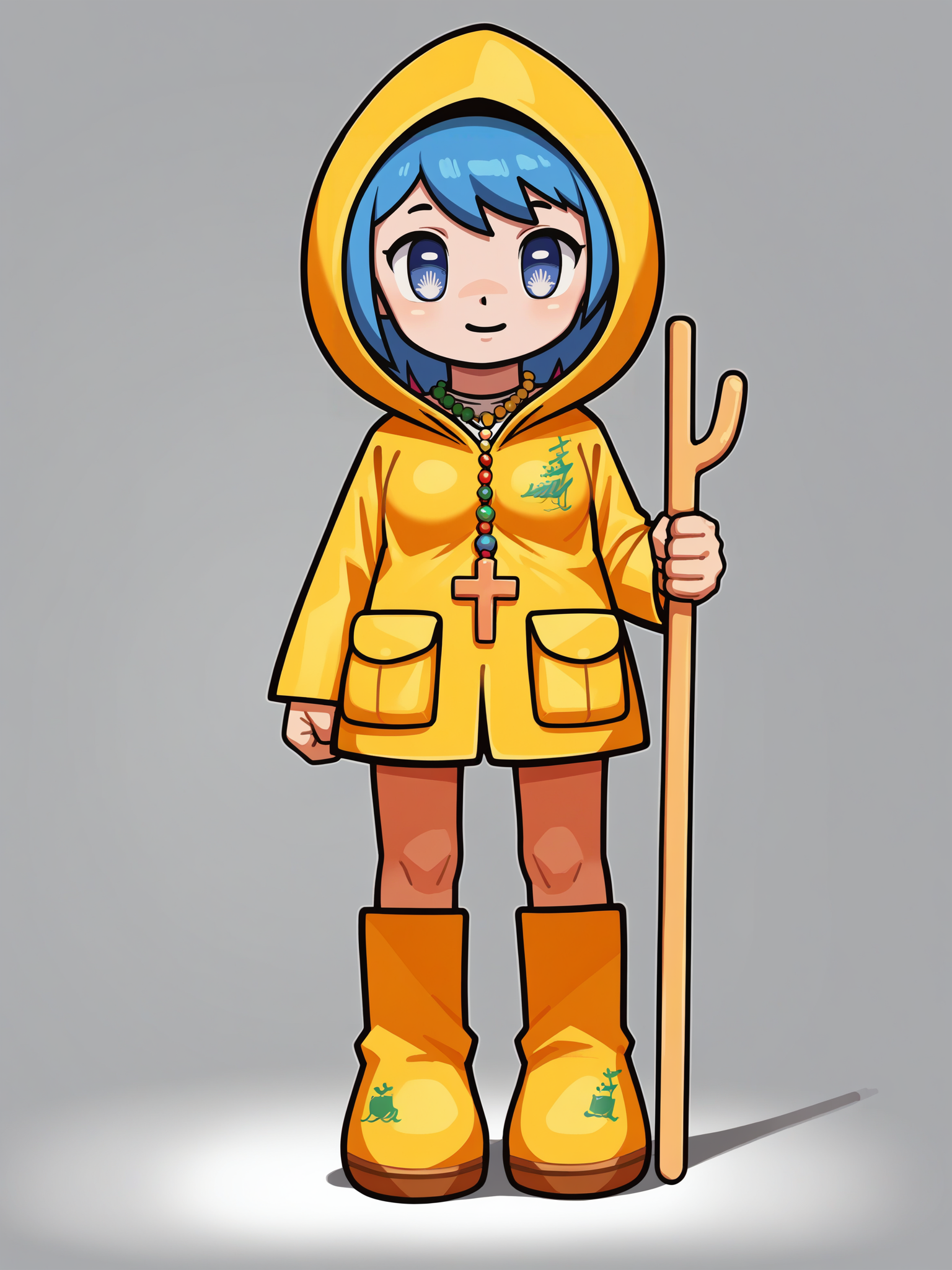 score_9, score_8_up, score_7_up, score_6_up, score_5_up, 
Luce, symbol-shaped_pupils, (solo), umbrella,  raincoat, 1girl, solo, large_breasts, rubber_boots, yellow_raincoat, blue_hair, blue_eyes, boots, hood, full_body, smile, short_hair, holding, hood_up, standing, long_sleeves, bangs, yellow_footwear, necklace, jewelry
 <lora:Luce_Vatican:1>  <lora:Dark_Side_of_Dimensions:.5>